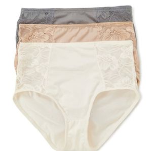 F. I. T. Figure Improving Technology White & Nude Sexy in Your Side Briefs Set-